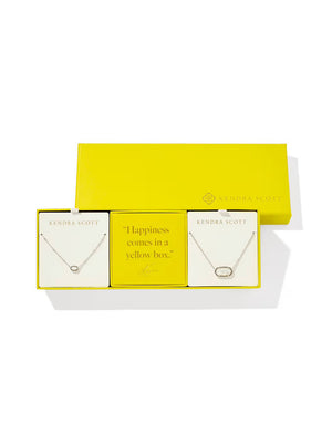 Kendra Scott Elisa Silver Gift Set Elisa Silver Pendant Necklace Mini Elisa Silver Satellite Short Pendant Necklace Mother-of-Pearl
