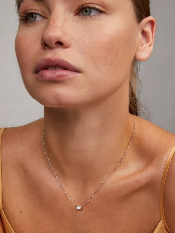Kendra Scott Elisa Silver Gift Set Elisa Silver Pendant Necklace Mini Elisa Silver Satellite Short Pendant Necklace Mother-of-Pearl