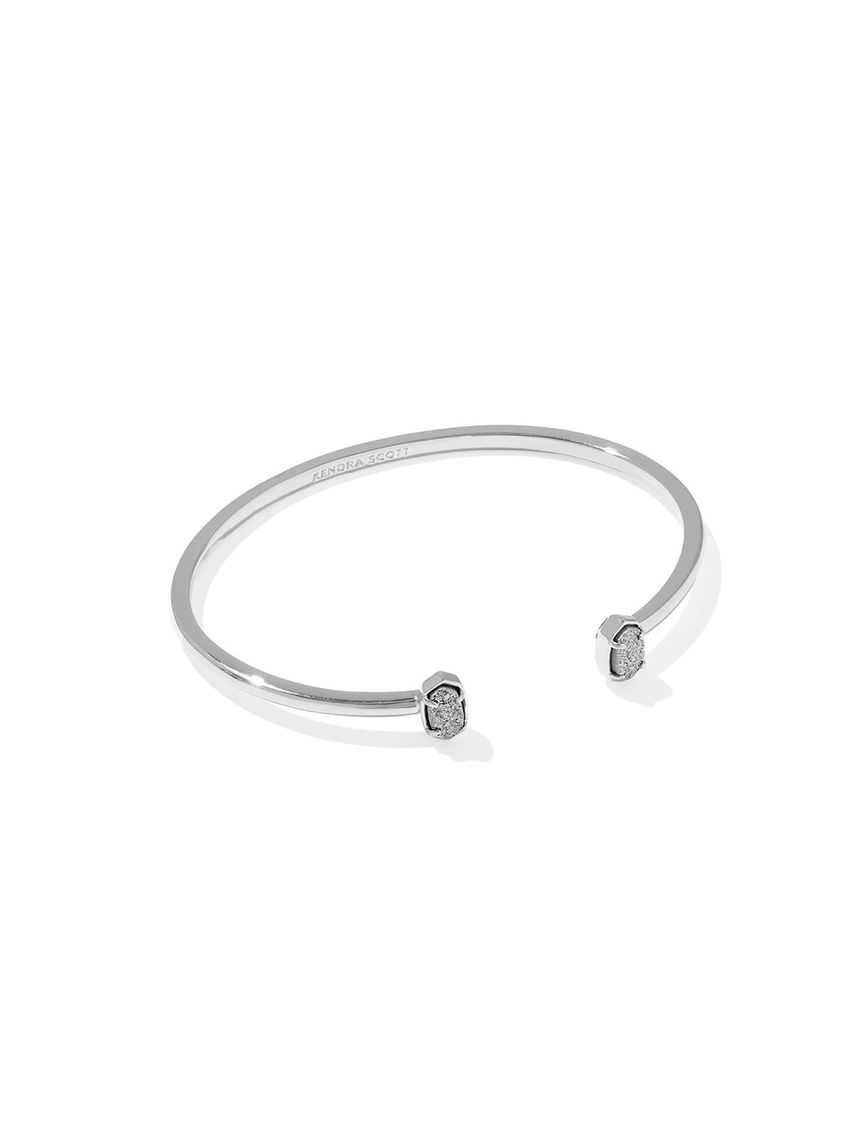 Kendra Scott Emilie Silver Cuff Bracelet in Platinum Drusy