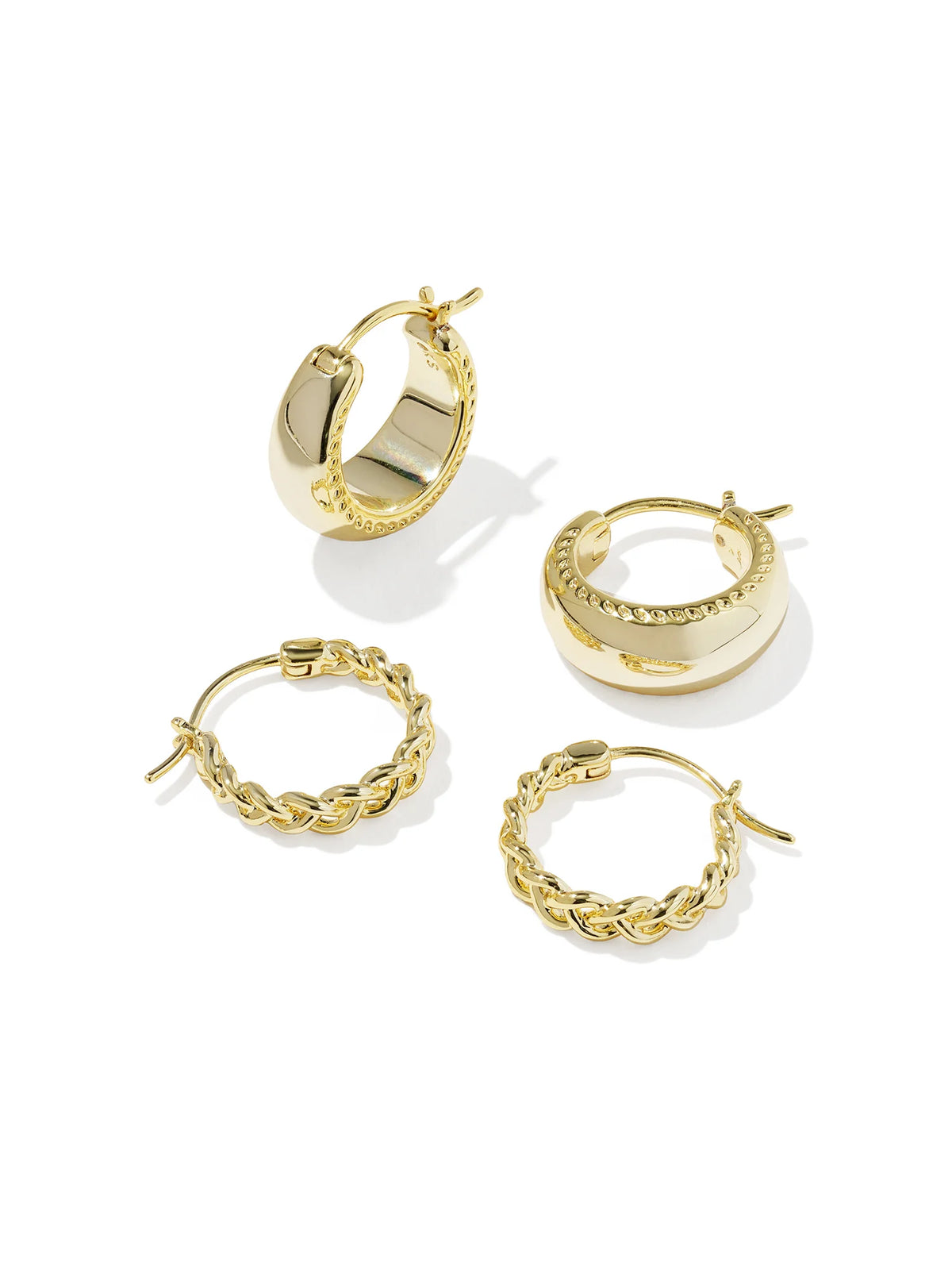 Kendra Scott Gabriella Gold Set Of 2 Huggie Earrings