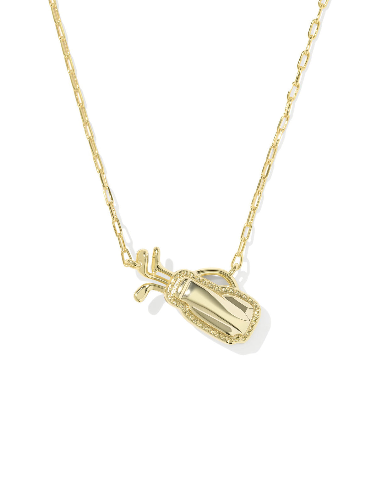 Kendra Scott Golf Gold Short Pendant Necklace in Ivory Mother-of-Pearl