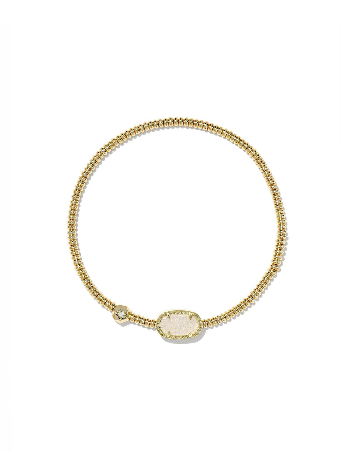 Kendra Scott Grayson Gold Stretch Bracelet in Iridescent Drusy