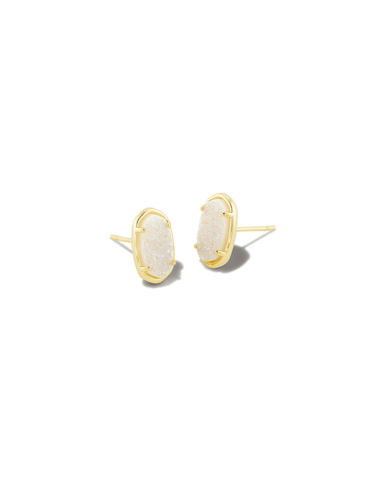 Kendra Scott Grayson Gold Stud Earrings in Iridescent Drusy
