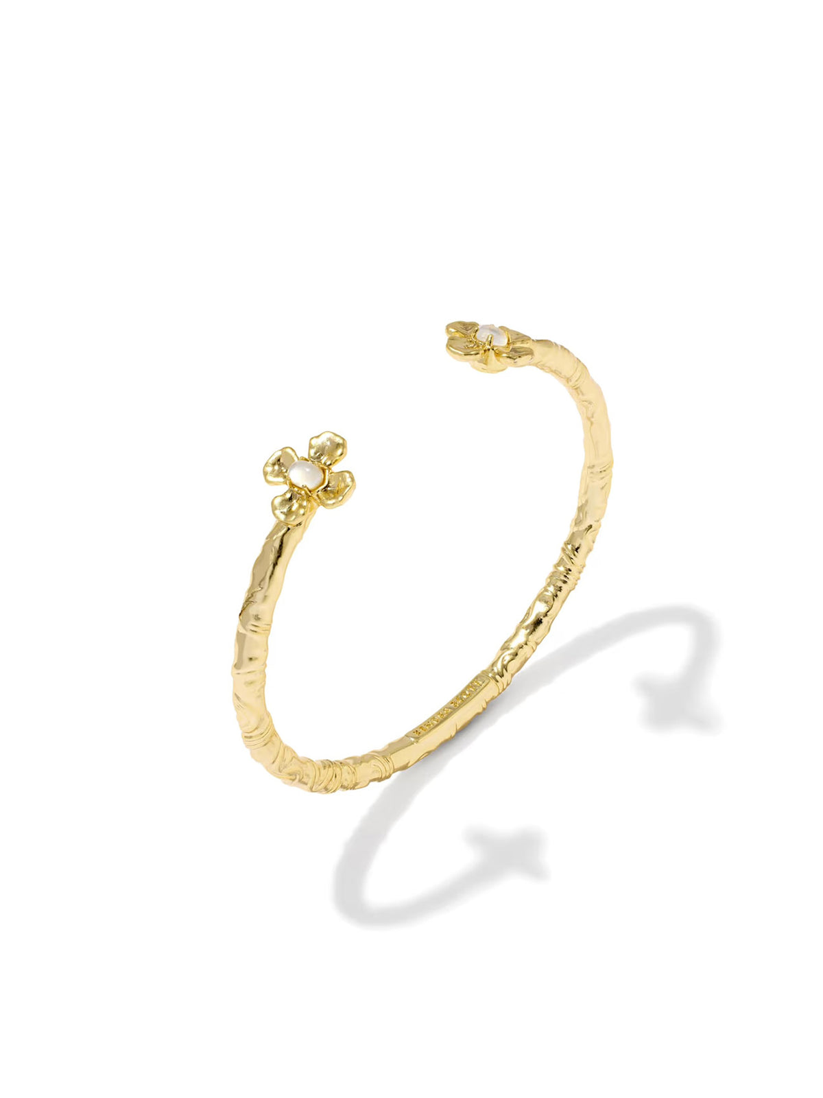 Kendra Scott Leanne Gold Cuff Bracelet in Natural Mother of Pearl