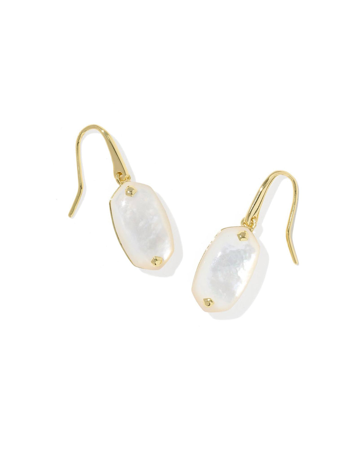 Kendra Scott Lee Riveted Drop Earrings Ivory Gold