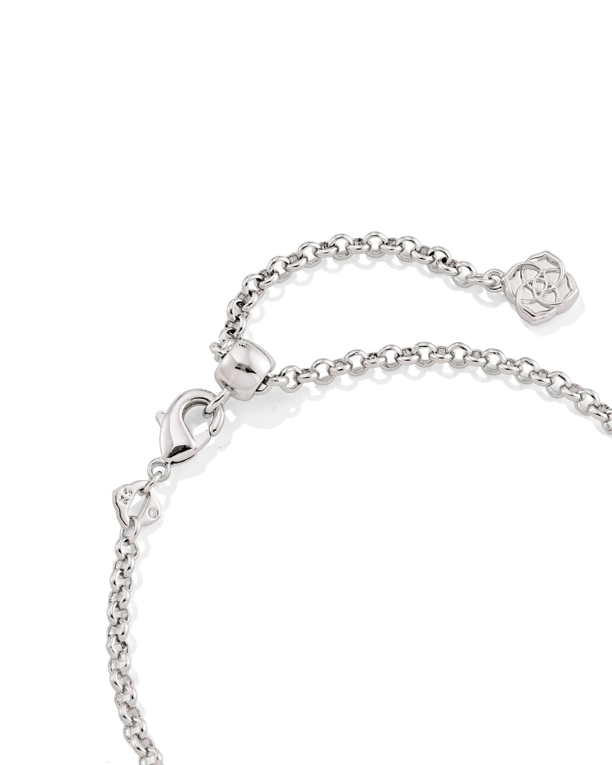Kendra Scott Mallory Chain Bracelet Crystal Silver White