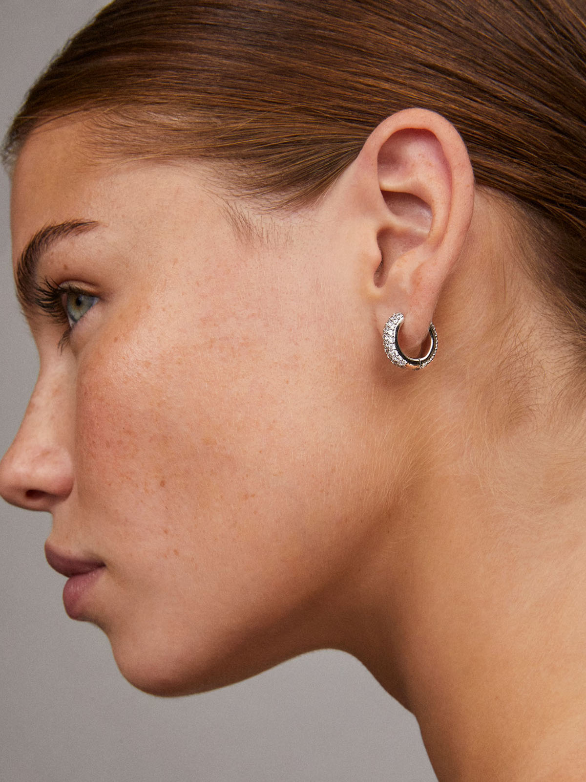 Kendra Scott Mikki Silver Pave Huggie Earrings