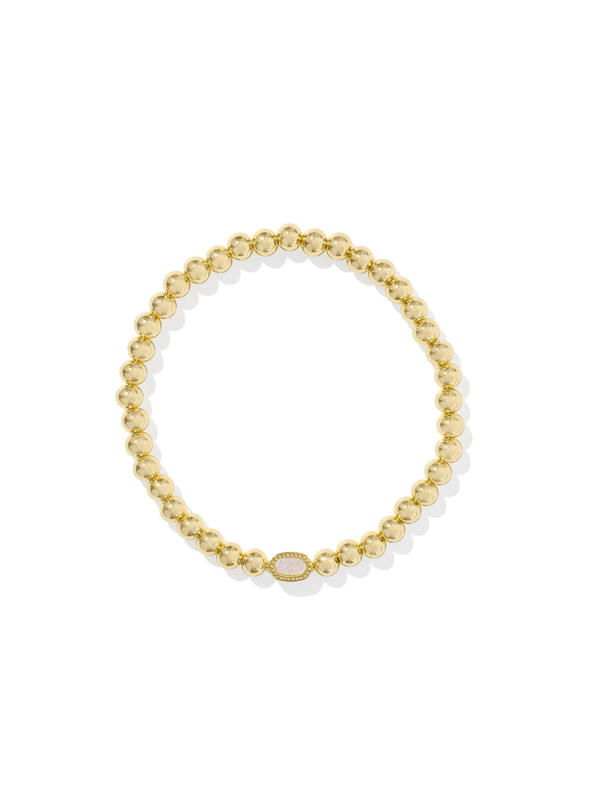 Kendra Scott Mini Elaina Gold Stretch Bracelet in Iridescent Drusy