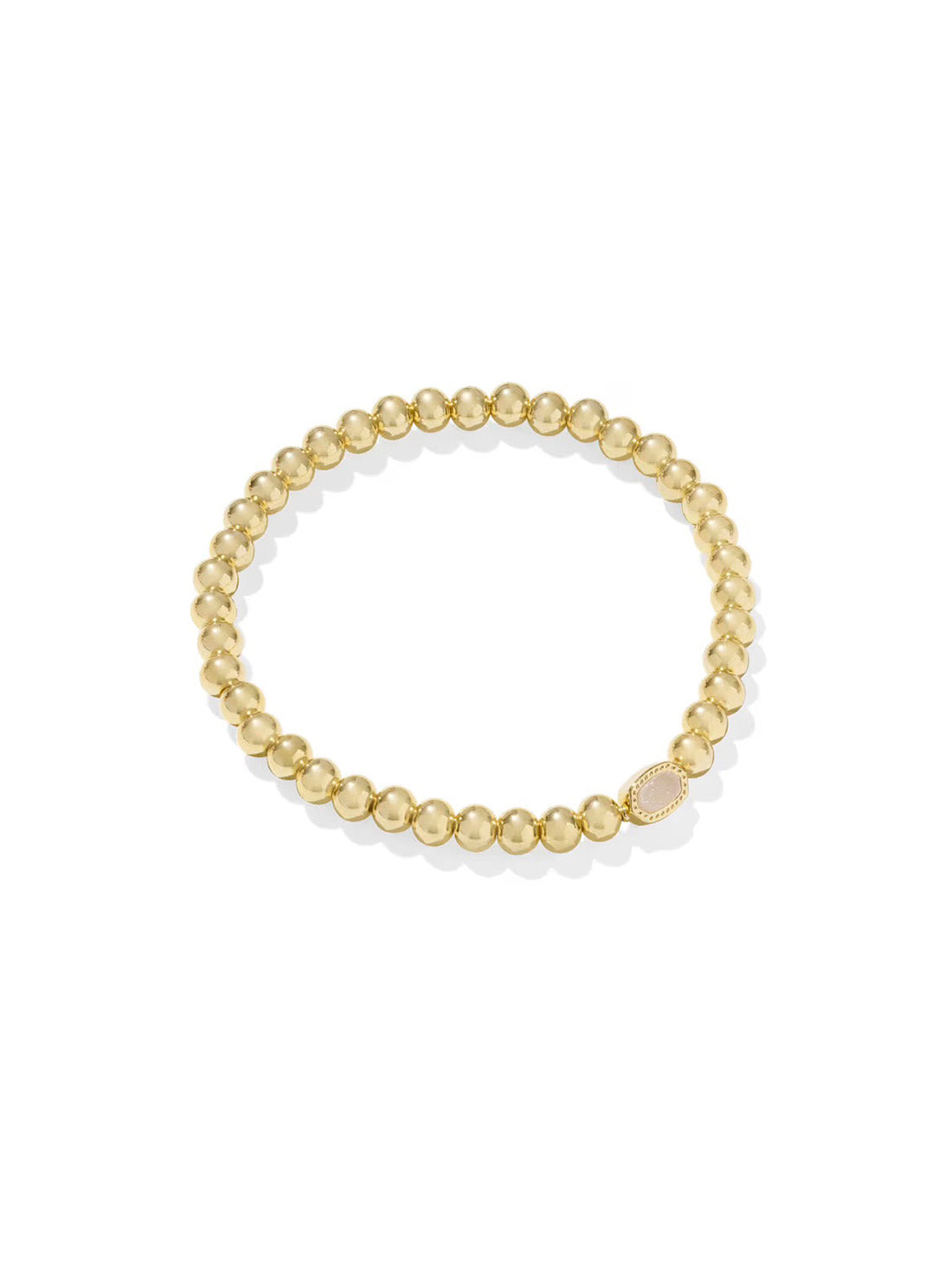 Kendra Scott Mini Elaina Gold Stretch Bracelet in Iridescent Drusy
