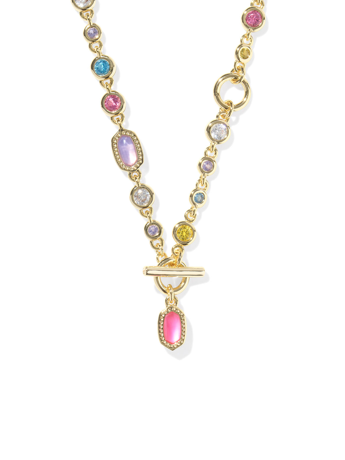 Kendra Scott Mini Elisa & Abbie Gold Convertible Strand Necklace in Multi Mix