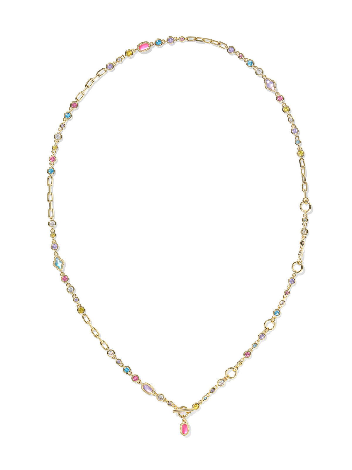 Kendra Scott Mini Elisa & Abbie Gold Convertible Strand Necklace in Multi Mix