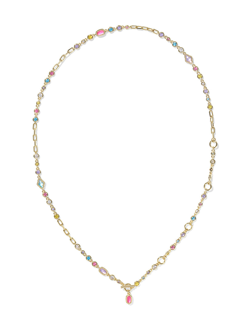 Kendra Scott Mini Elisa & Abbie Gold Convertible Strand Necklace in Multi Mix