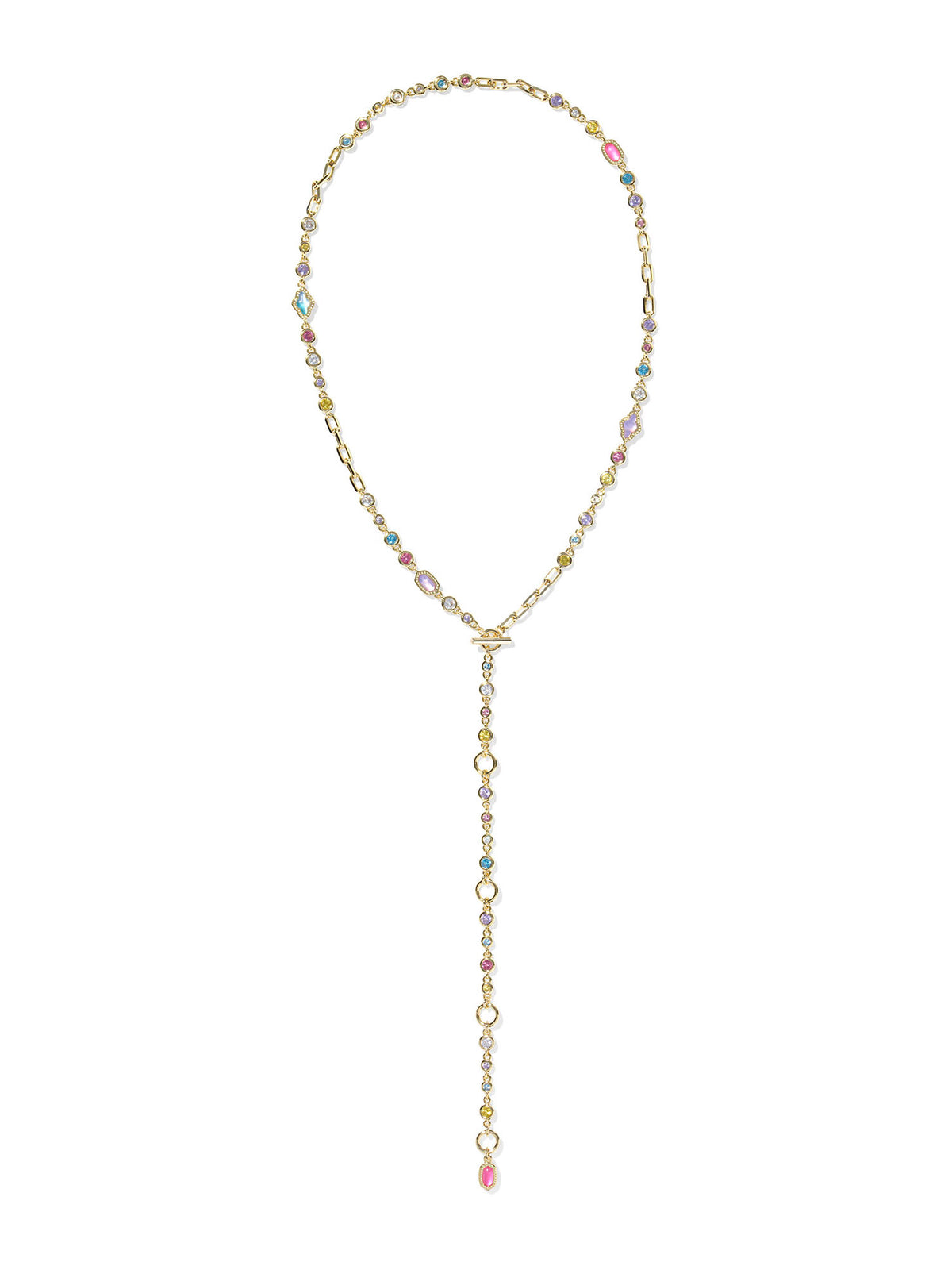 Kendra Scott Mini Elisa & Abbie Gold Convertible Strand Necklace in Multi Mix