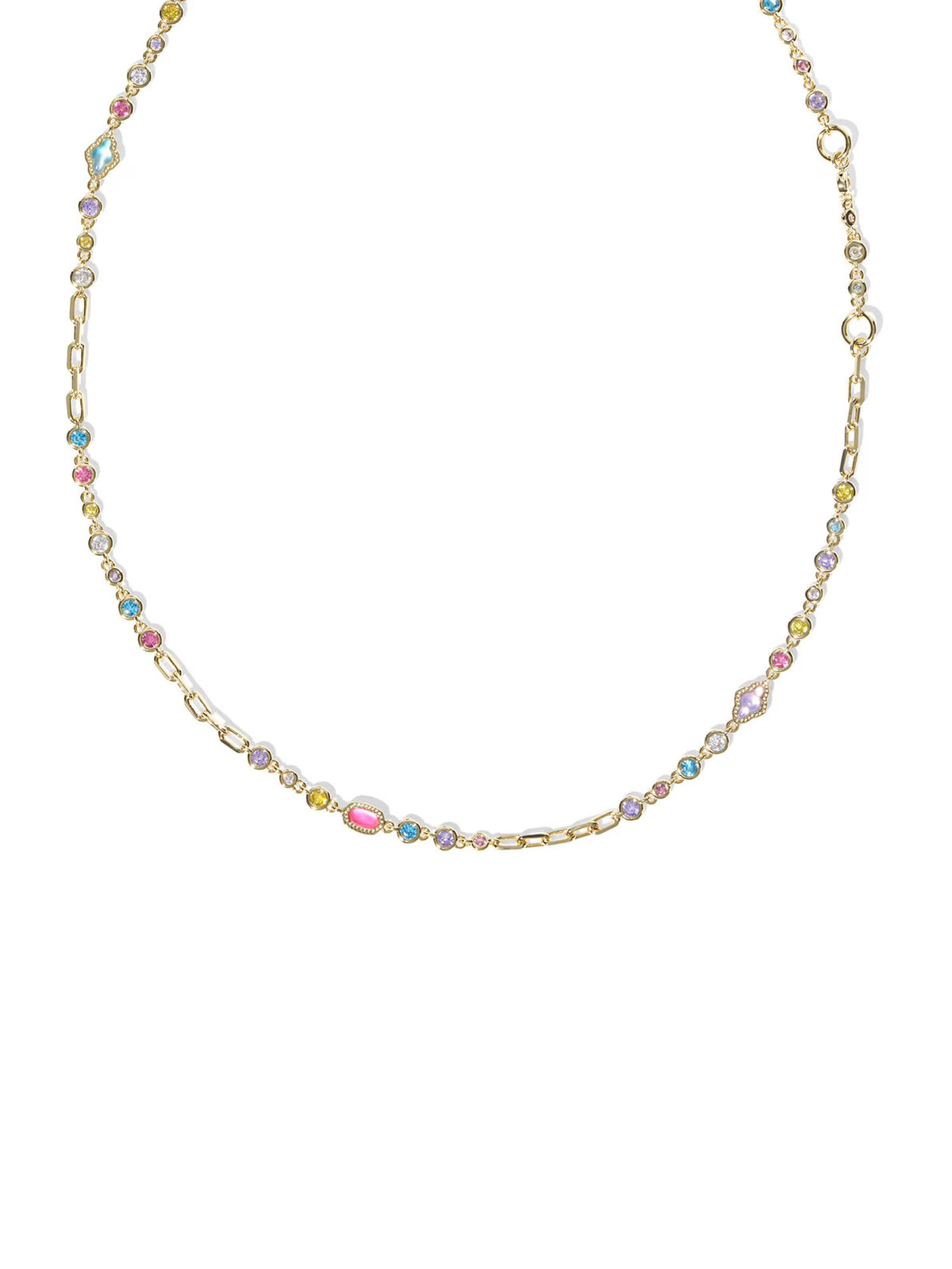 Kendra Scott Mini Elisa & Abbie Gold Convertible Strand Necklace in Multi Mix