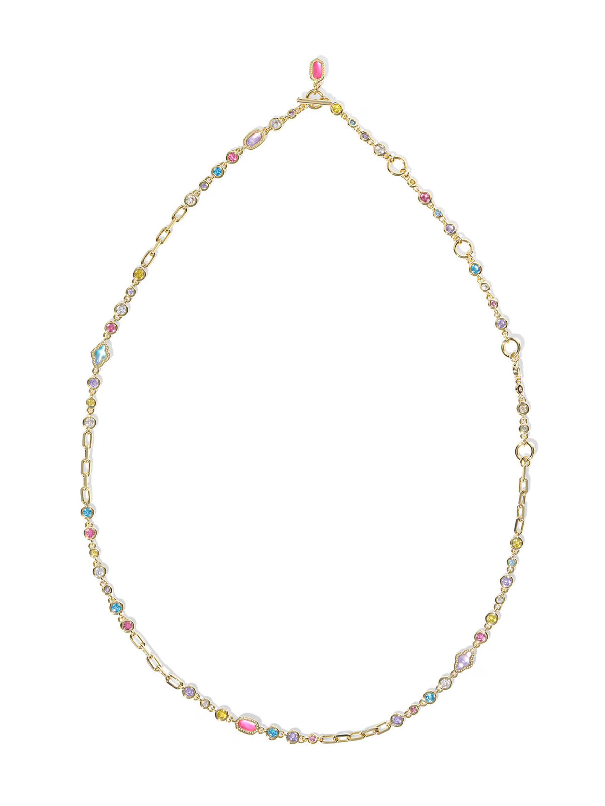 Kendra Scott Mini Elisa & Abbie Gold Convertible Strand Necklace in Multi Mix
