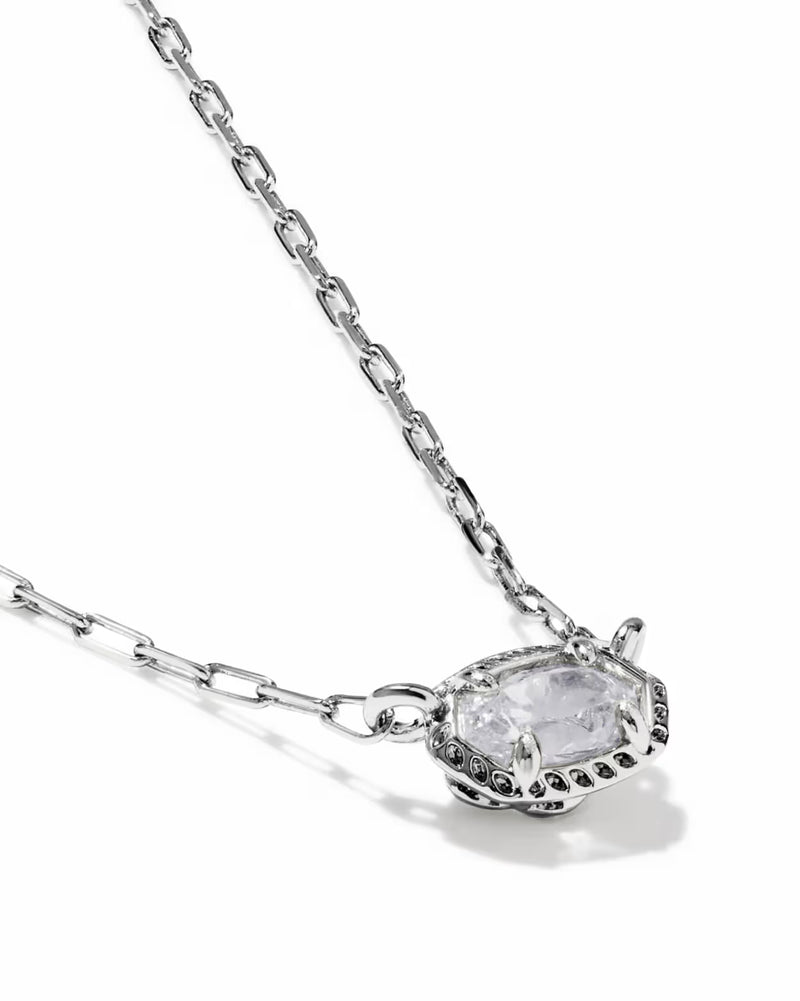 Kendra Scott Mini Elisa Luxe Pendant Necklace – Silver