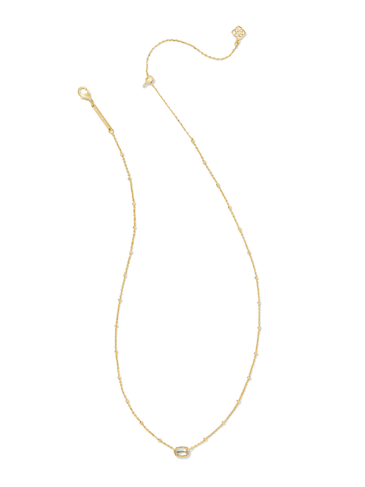 Kendra Scott Mini Elisa Gold Satellite Short Pendant Necklace in Dichroic Glass