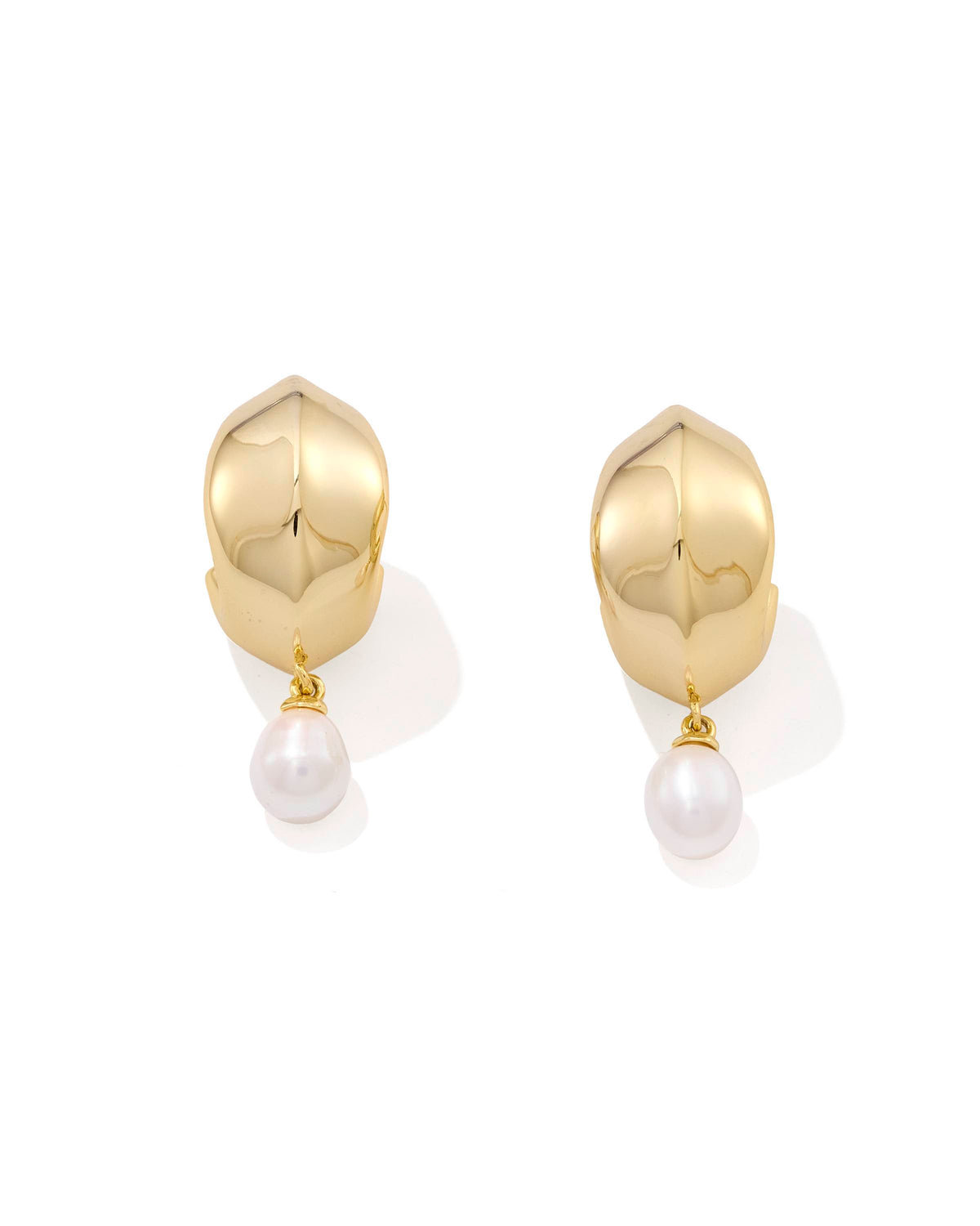 Kendra Scott Oakland Huggies Pearl Gold