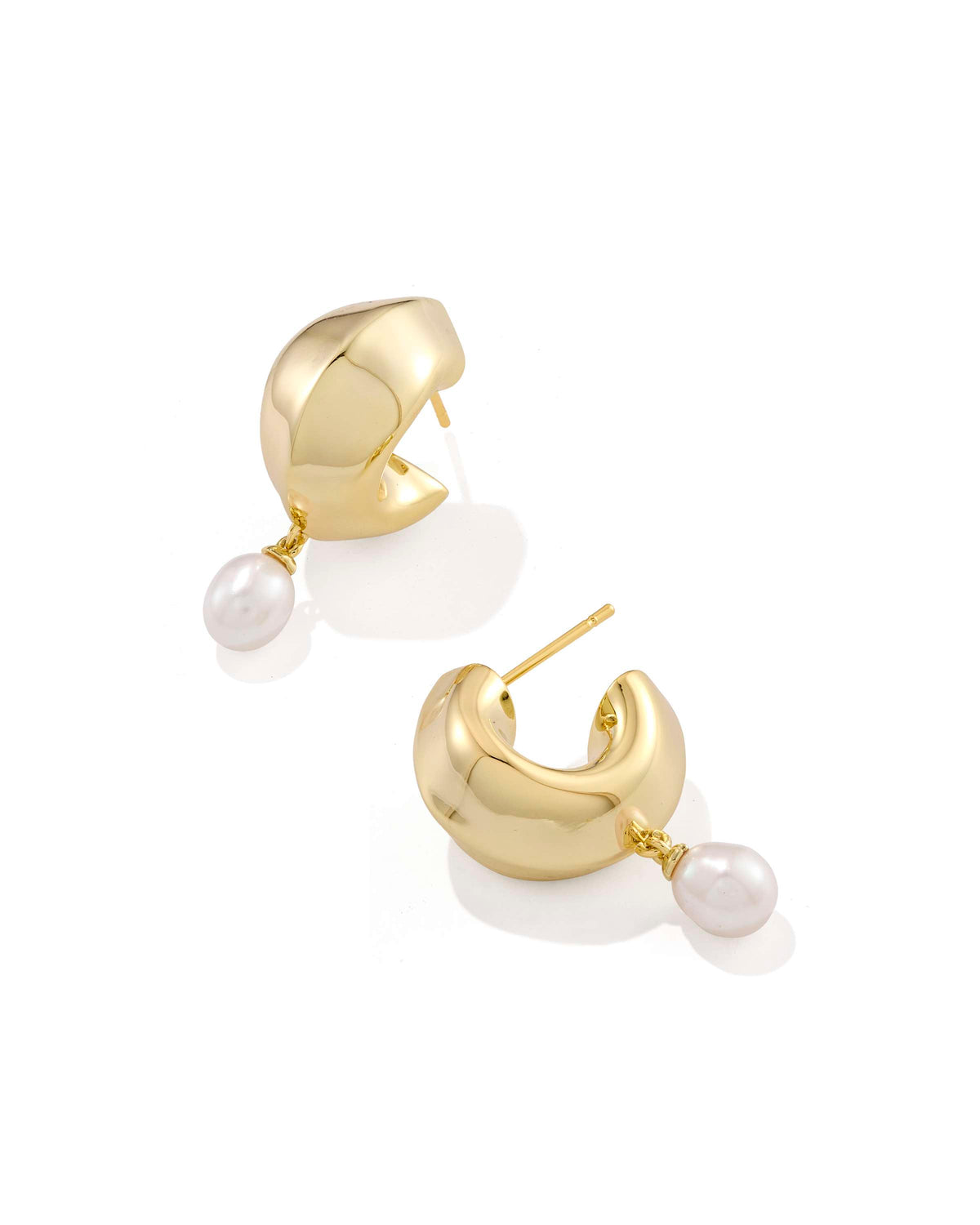 Kendra Scott Oakland Huggies Pearl Gold