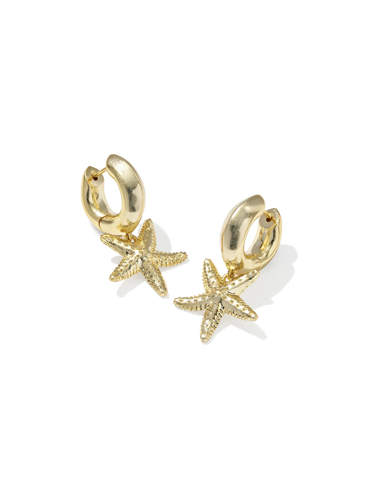 Kendra Scott Parker Starfish Gold Huggie Earrings