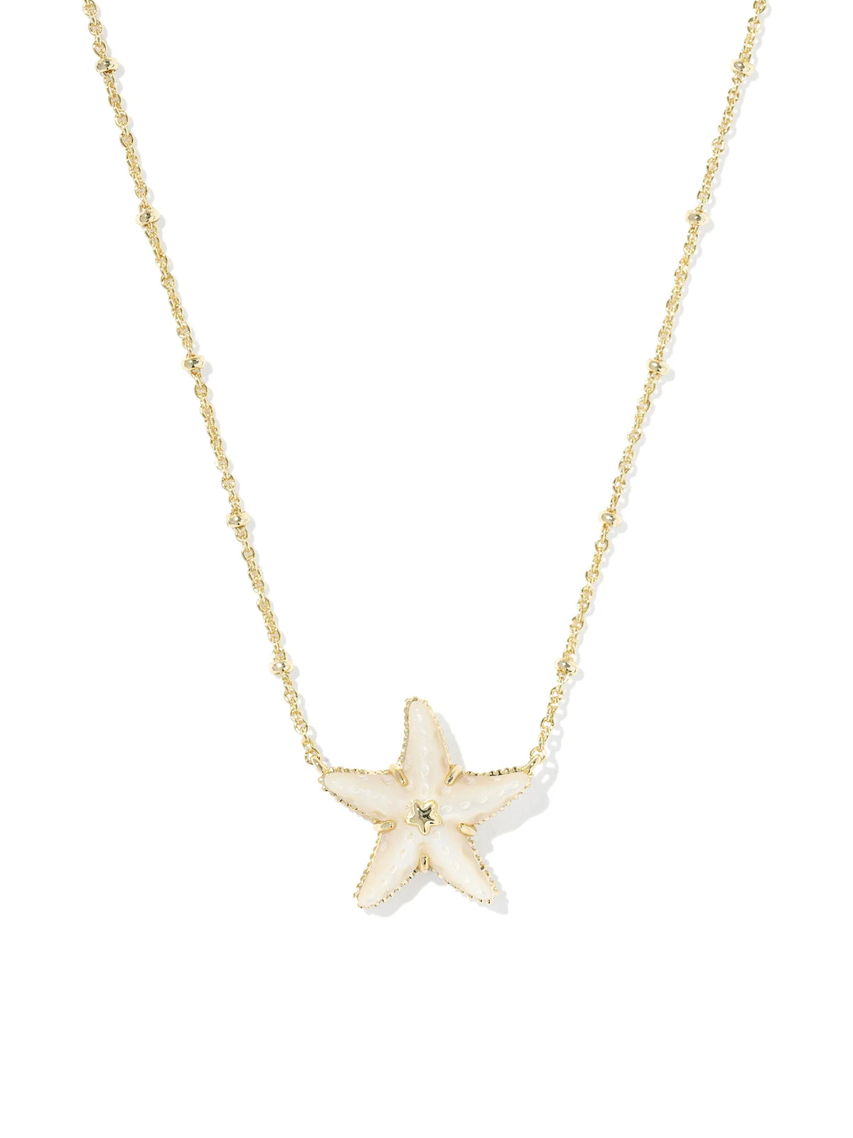 Kendra Scott Parker Starfish Gold Short Pendant Necklace in Natural Mother-of-Pearl