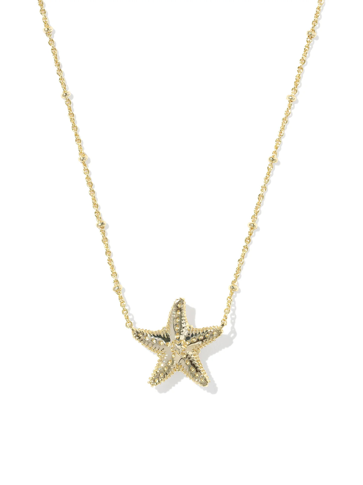 Kendra Scott Parker Starfish Gold Short Pendant Necklace in Natural Mother-of-Pearl