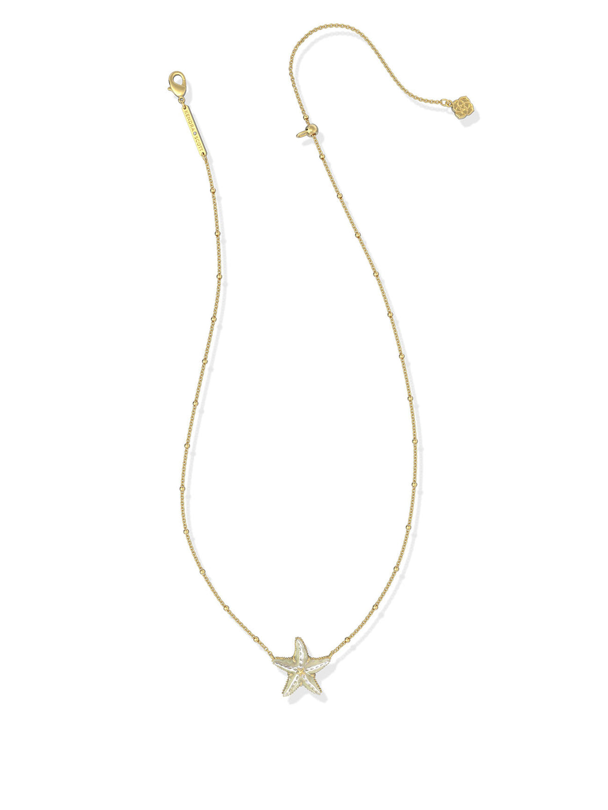 Kendra Scott Parker Starfish Gold Short Pendant Necklace in Natural Mother-of-Pearl