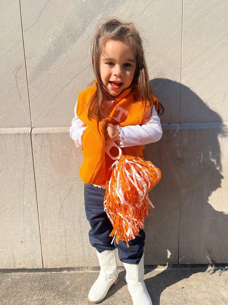 University of Tennessee Game Day Orange Tennessee Power T Polar Fleece Vest for Kids