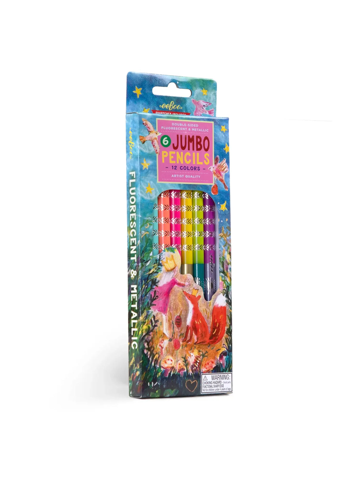 King Fox Jumbo Pencils Set of 6 for Kids