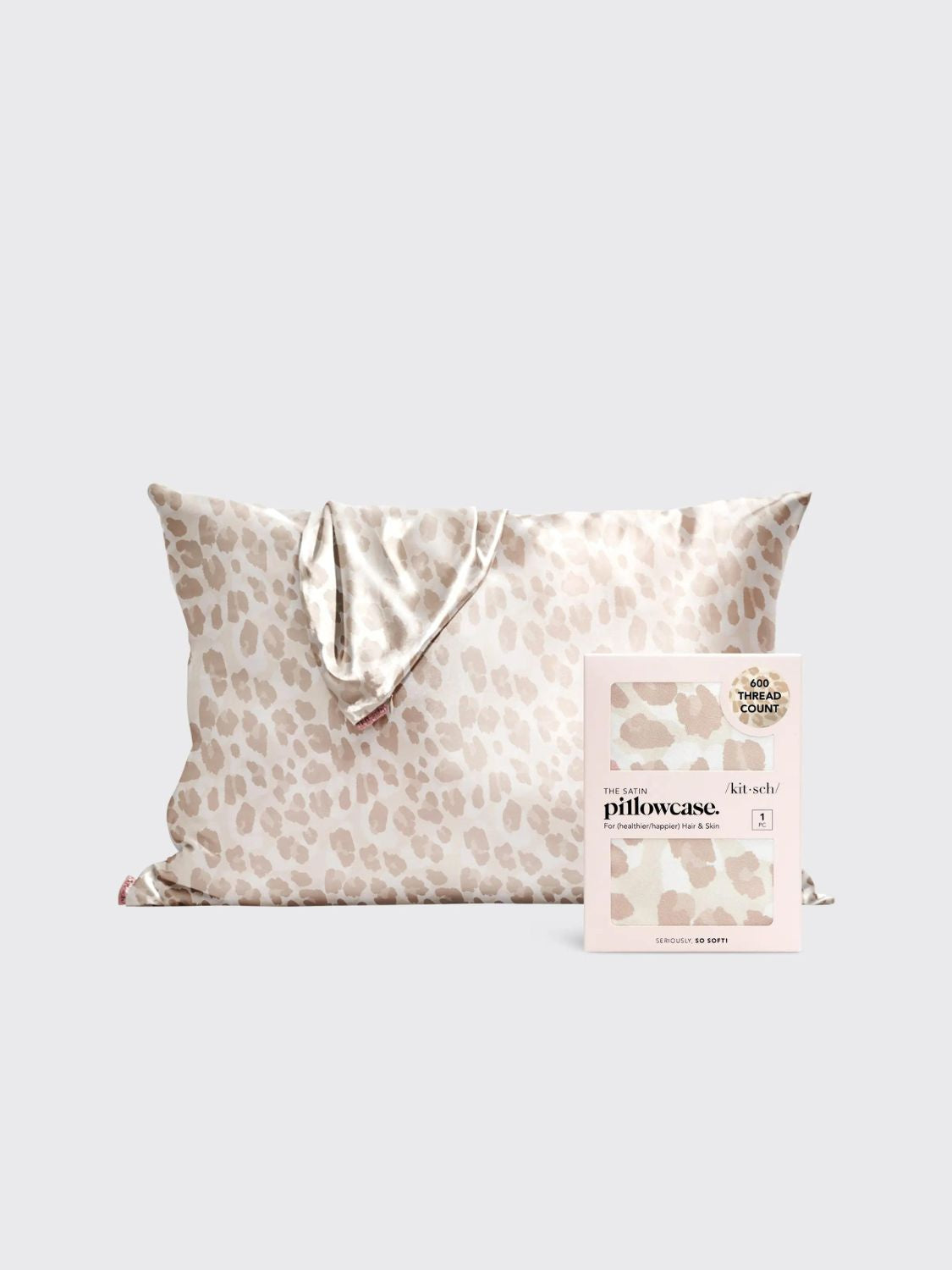 kitsch satin pillowcase leopard