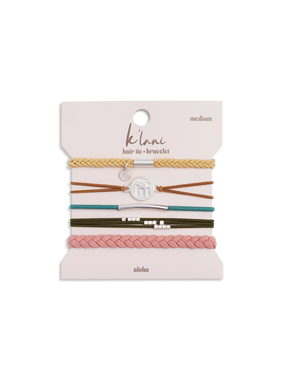 K'lani Hair Tie Bracelet Set Aloha
