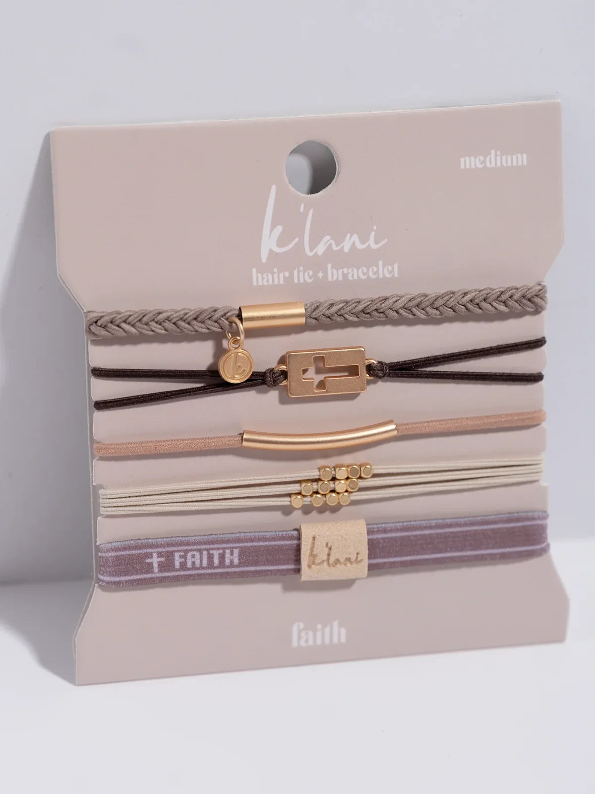 K'lani Hair Tie Bracelet Set Faith