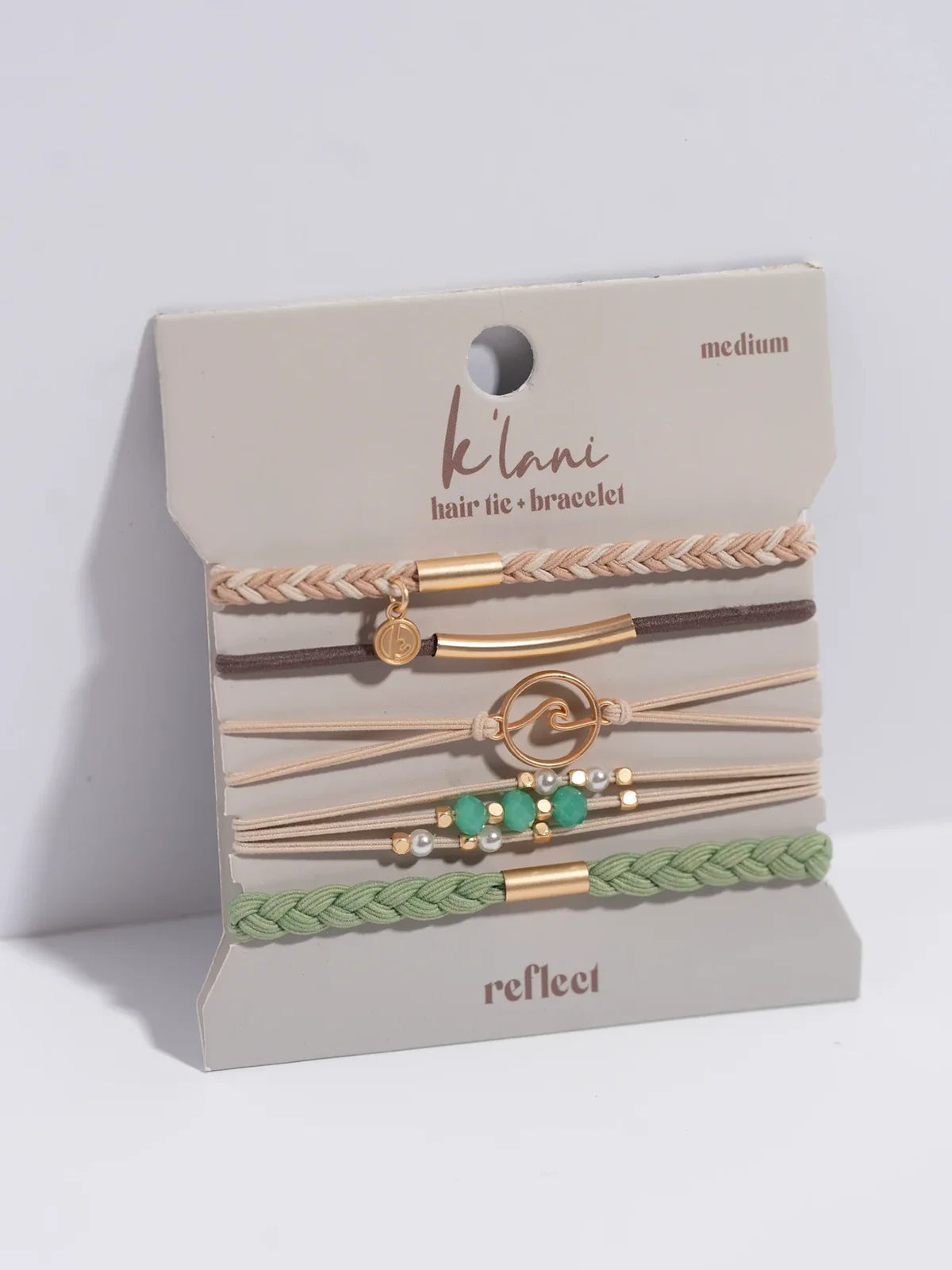 K'lani Hair Tie Bracelet Set Reflect