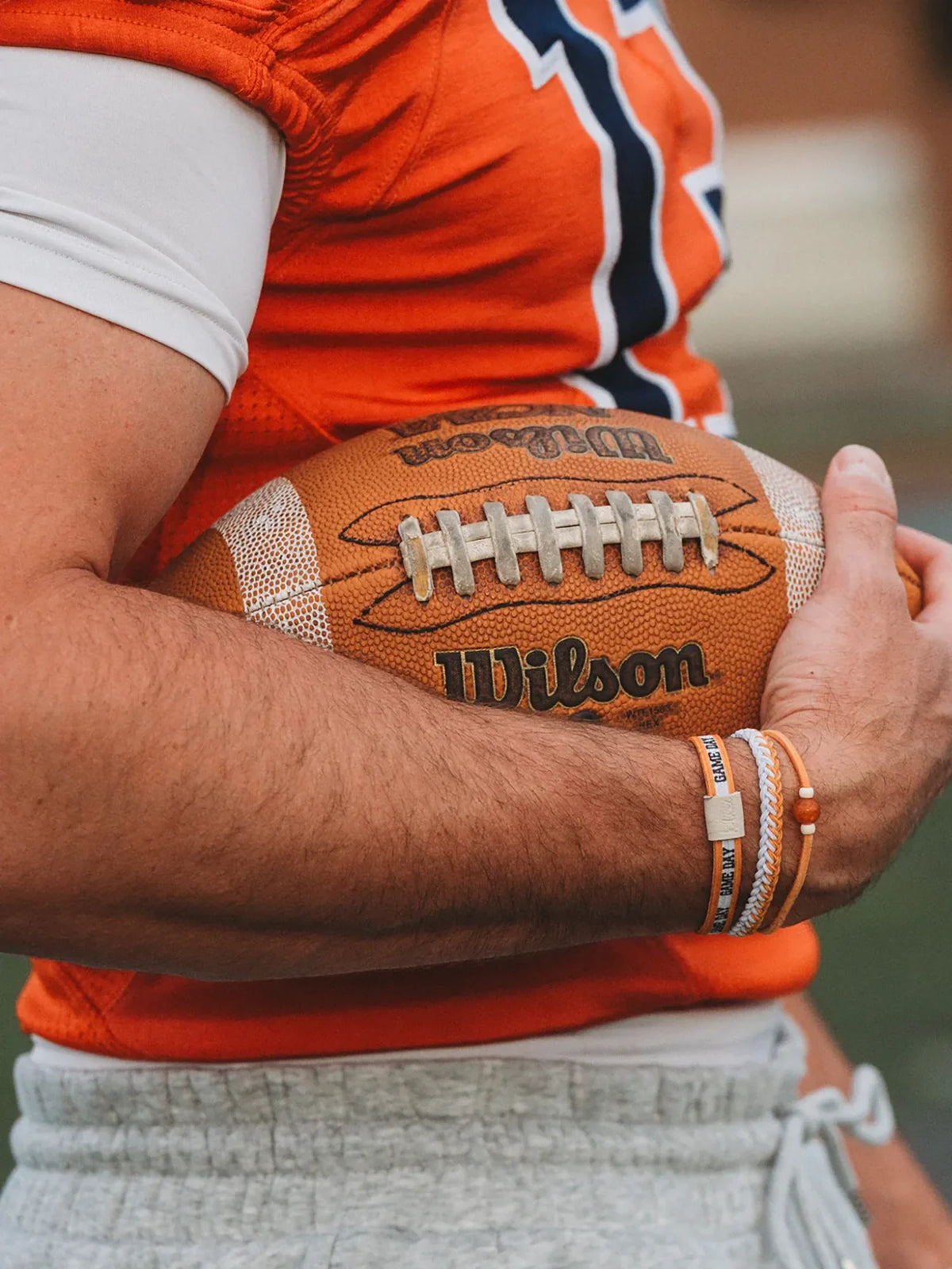 K'lani Game Day Hair Tie Bracelet Set Tennessee Vols Orange & White