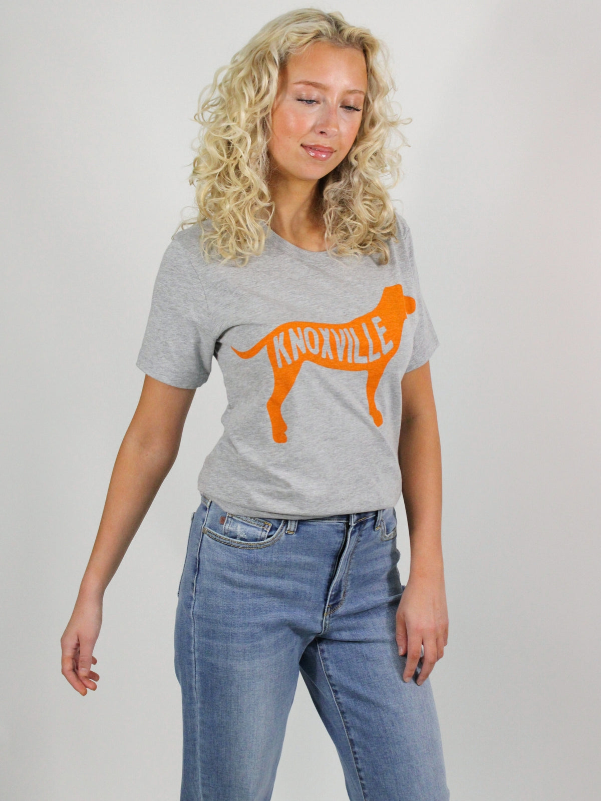 knoxville smokey dog graphic tee grey orange 
