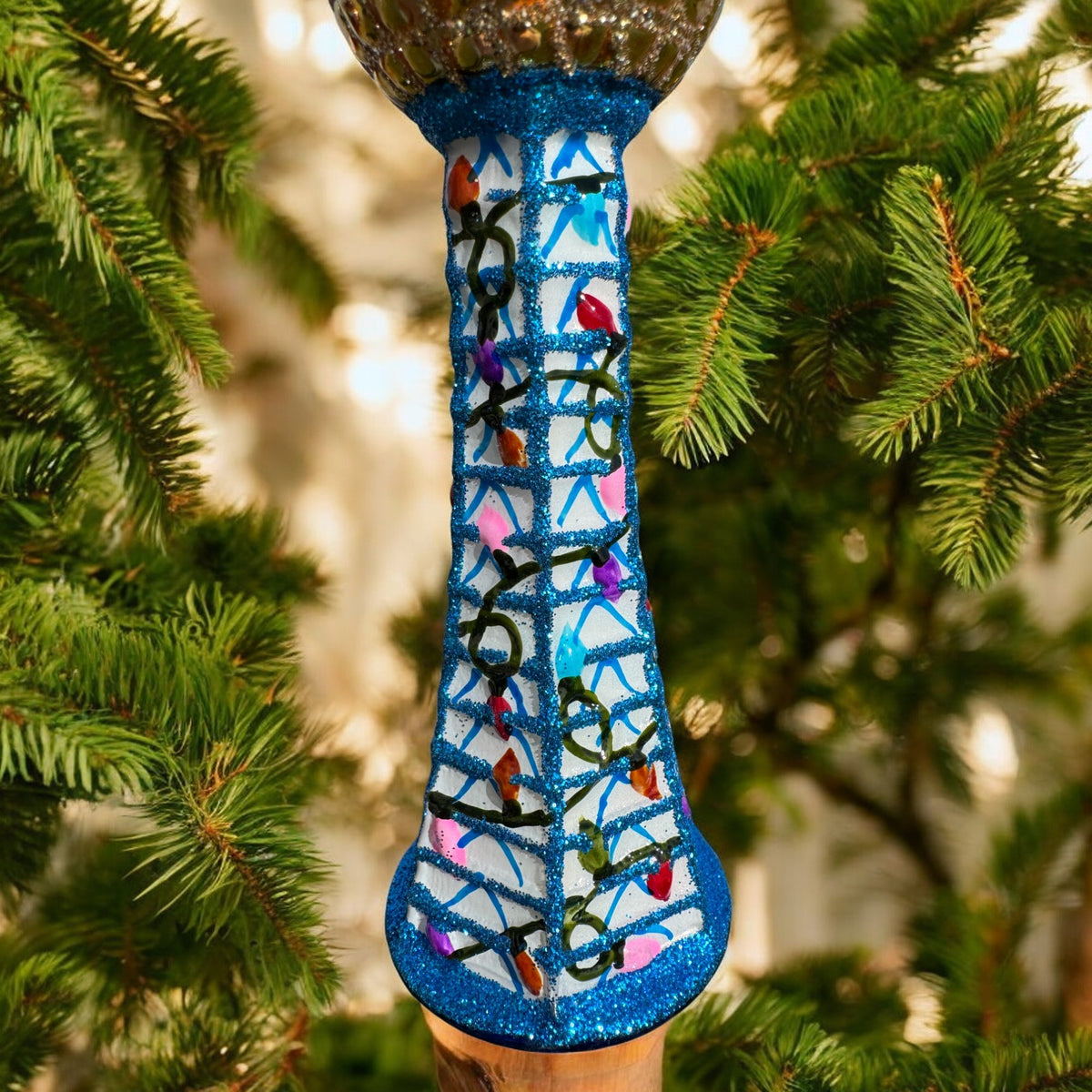 Knoxville Sunsphere Ornament-blue