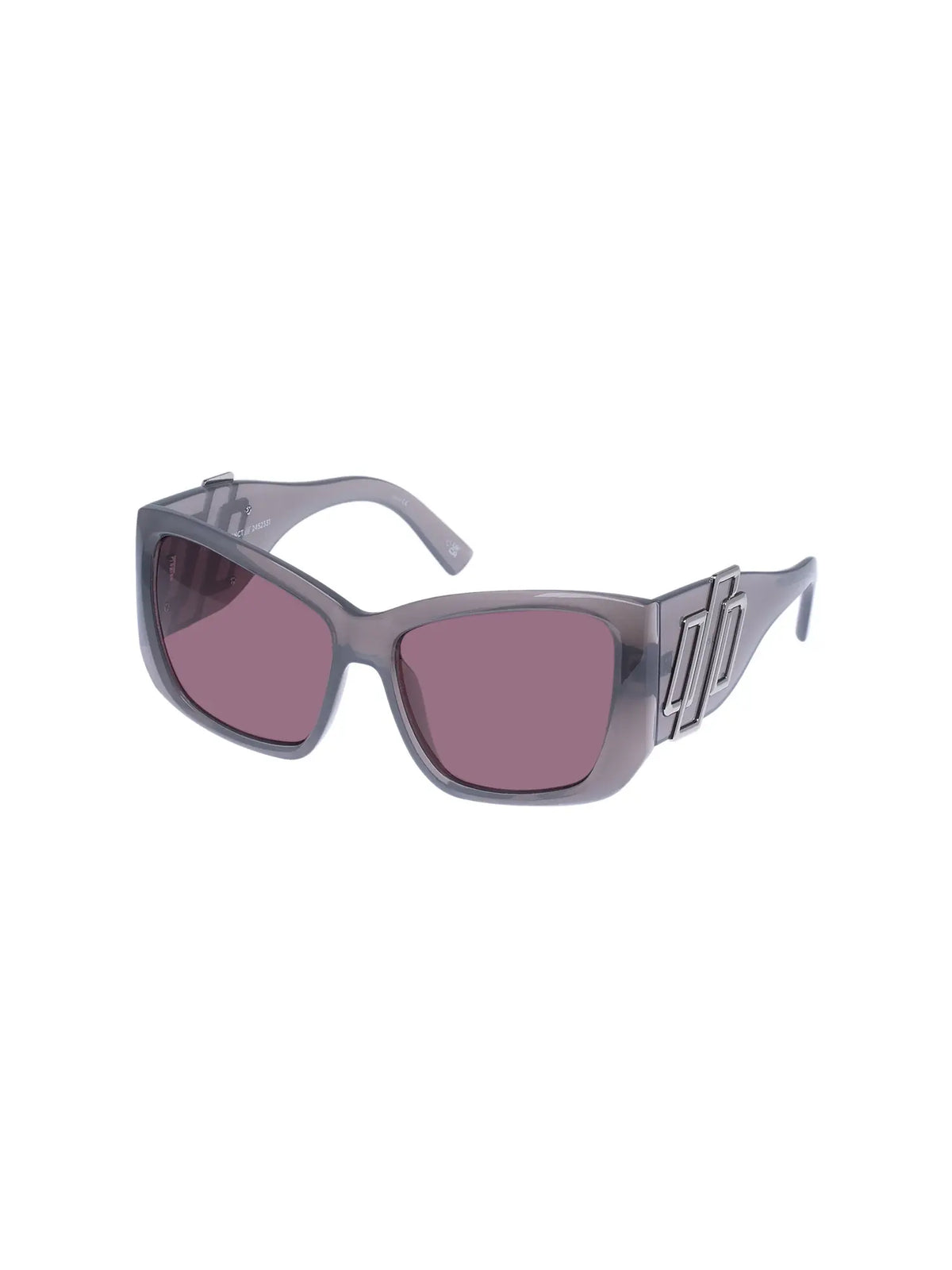 le specs primal instinct oversized cat-eye frame sunglasses in smoke