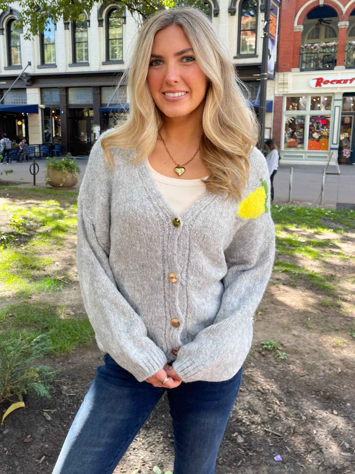 Limoncello Cardigan grey