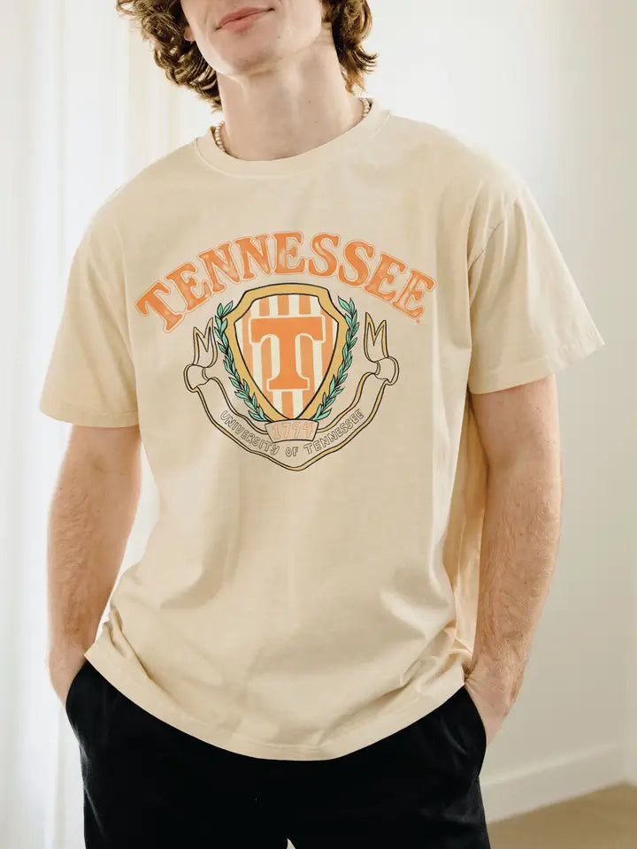 LivyLu Tennessee Vols Striped Thrifted Tee 