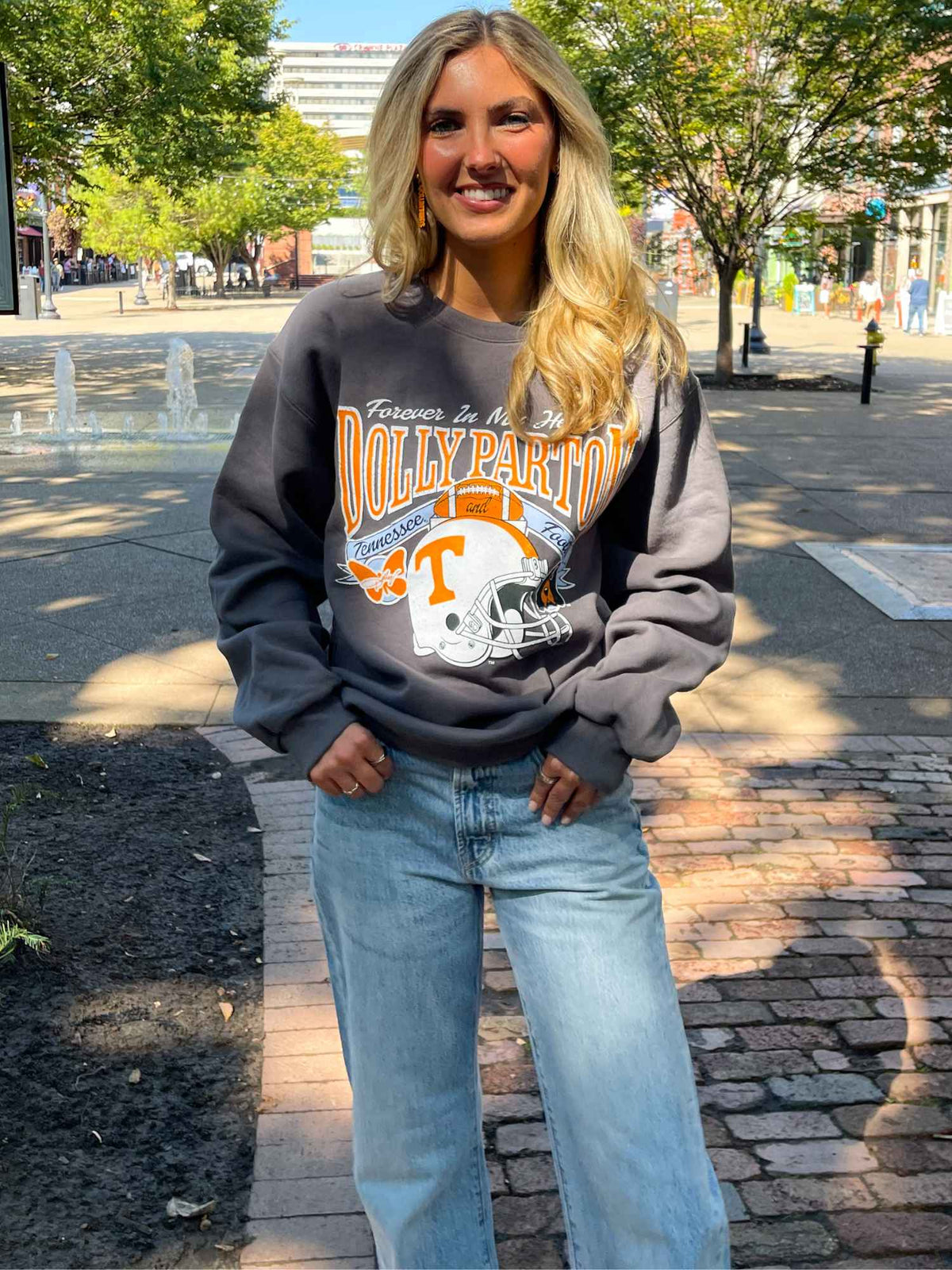LivyLu Dolly Parton Tennessee Vols My Heart Helmet Sweatshirt