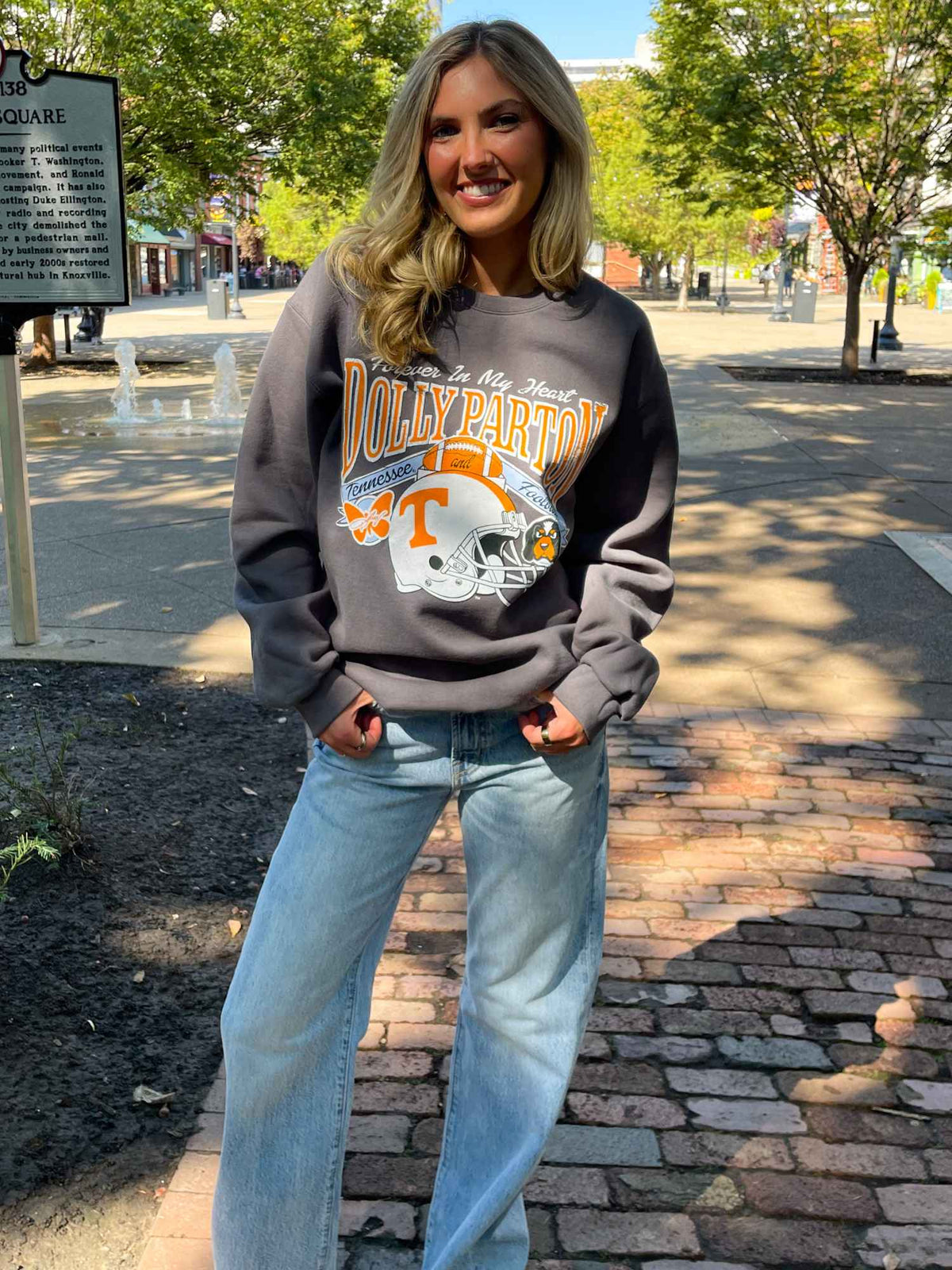 LivyLu Dolly Parton Tennessee Vols My Heart Helmet Sweatshirt
