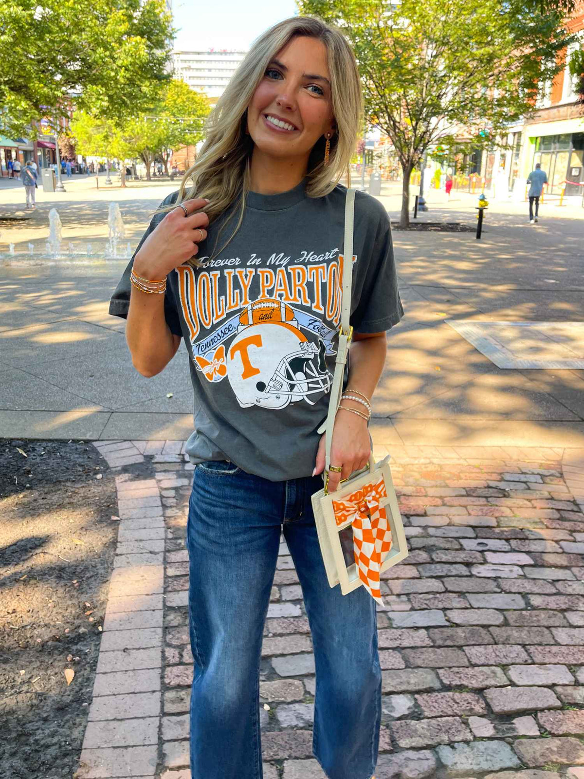 LivyLu Dolly Parton Tennessee Vols My Heart Helmet Tee