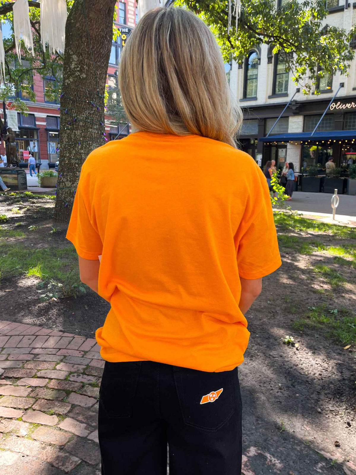 LivyLu Dolly Parton Tennessee Vols Butterfly Script Orange Tee