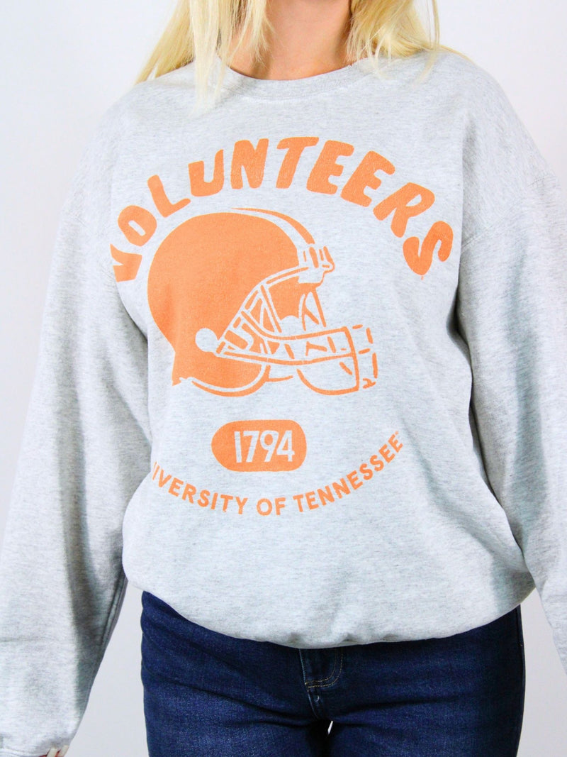 Livy Lu TN Vols Varsity Stamp Sweatshirt Ash Gray