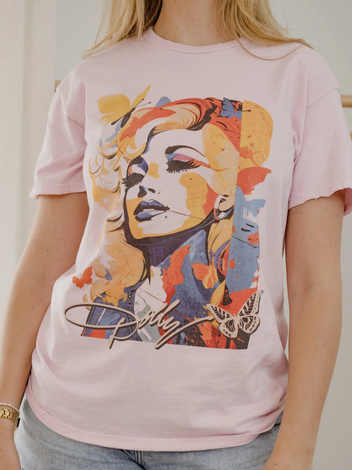 LivyLu Dolly Parton Mural Tee pink 