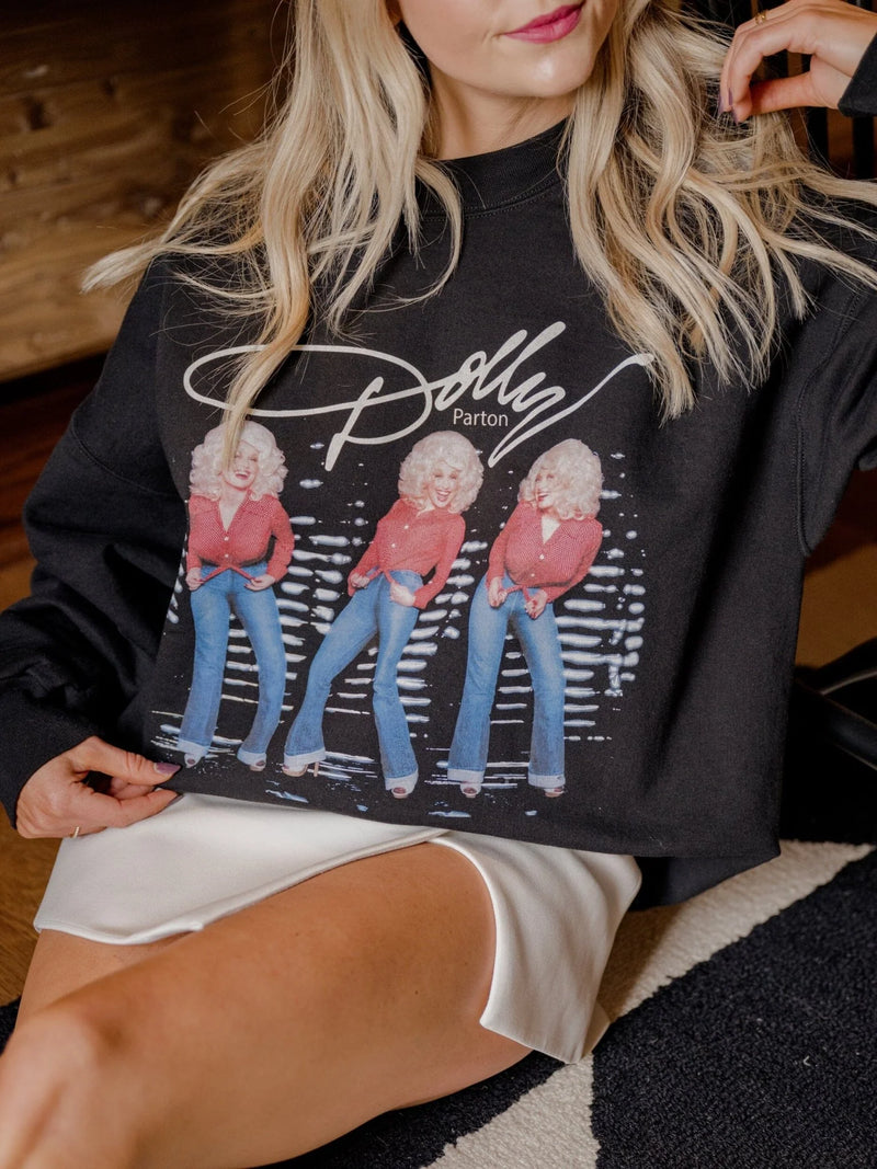 LivyLu Dolly Parton Triple Threat Sweatshirt black 
