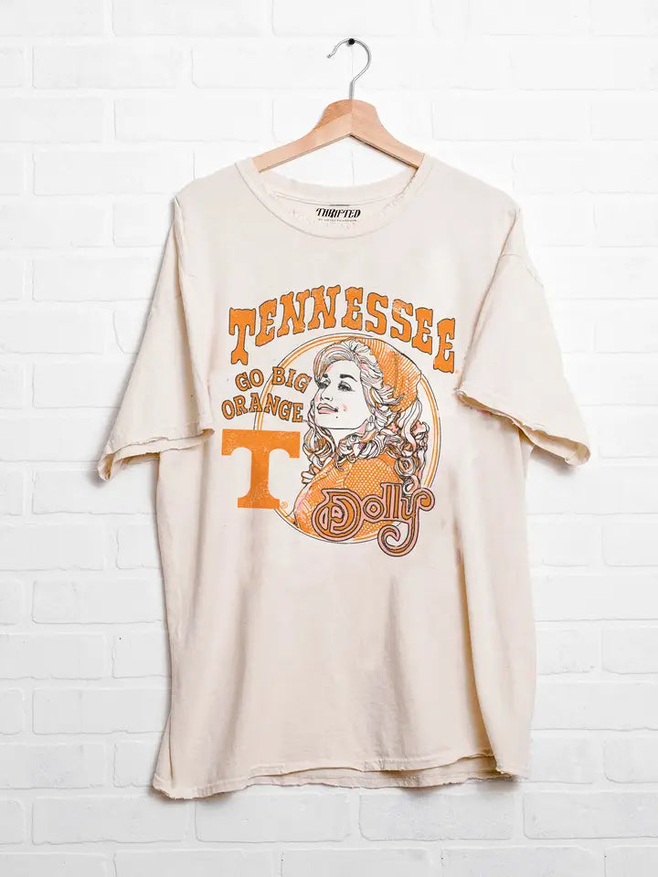 LivyLu Dolly Parton Vols Go Big Orange Scarf Tee 