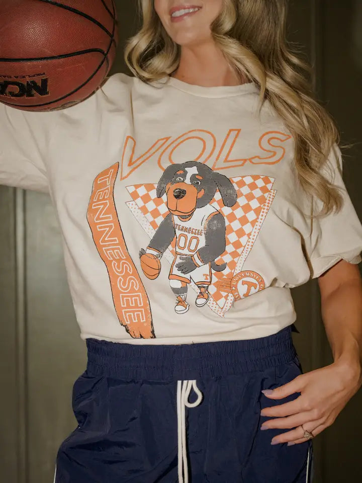 LivyLu Tennessee Vols Courtside Basketball Tee