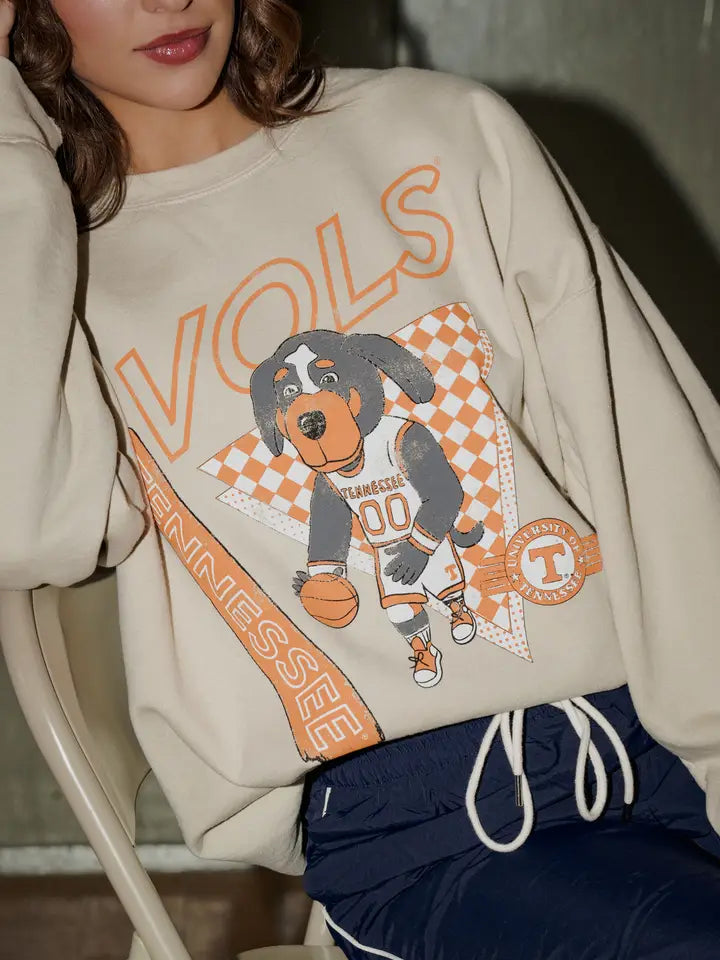 LivyLu Tennessee Vols Courtside Basketball Sweatshirt