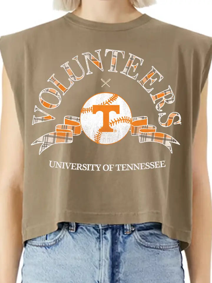 LivyLu Tennessee Volunteers Heritage Baseball Tank
